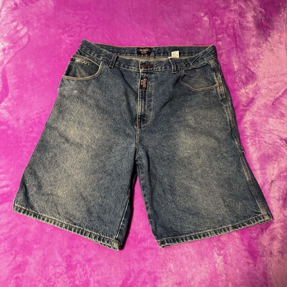 Vintage Wu Wear Denim Carpenter Shorts Size 38